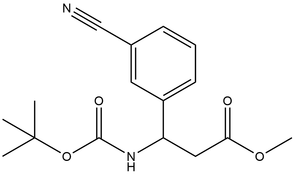 methyl 3-((tert-butoxycarbonyl)amino)-3-(3-cyanophenyl)propanoate Structure