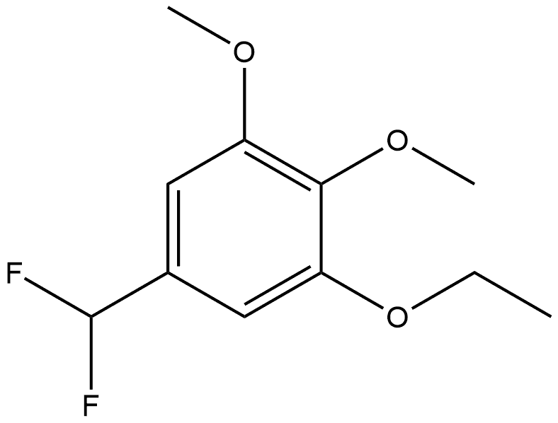 5-(Difluoromethyl)-1-ethoxy-2,3-dimethoxybenzene Structure