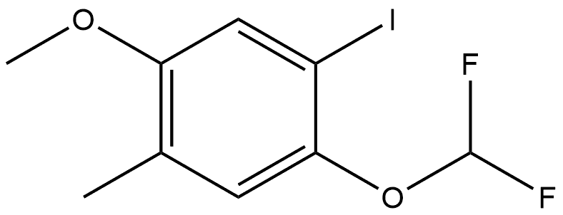 1-(Difluoromethoxy)-2-iodo-4-methoxy-5-methylbenzene Structure