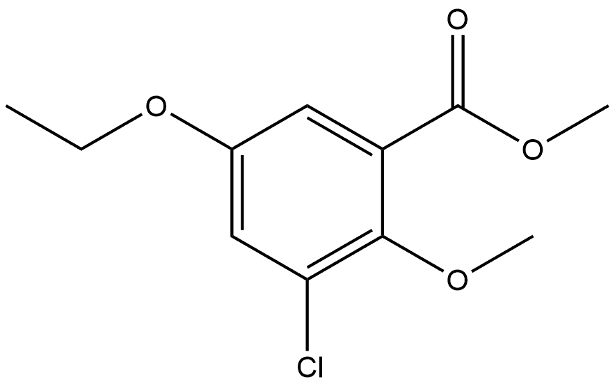 Methyl 3-chloro-5-ethoxy-2-methoxybenzoate Structure