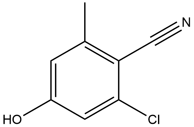 2-Chloro-4-hydroxy-6-methylbenzonitrile Structure