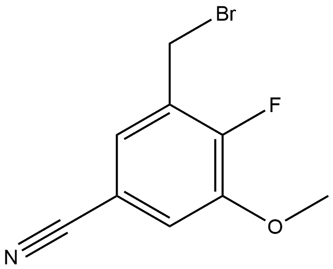 3-(Bromomethyl)-4-fluoro-5-methoxybenzonitrile Structure