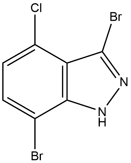 3,7-dibromo-4-chloro-1H-indazole Structure