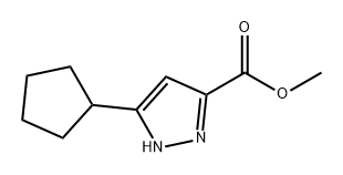 1H-Pyrazole-3-carboxylic acid, 5-cyclopentyl-, methyl ester Structure