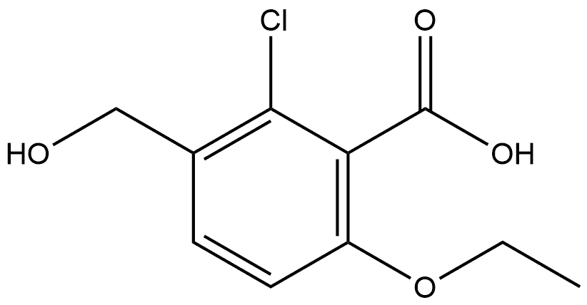 2-Chloro-6-ethoxy-3-(hydroxymethyl)benzoic acid Structure