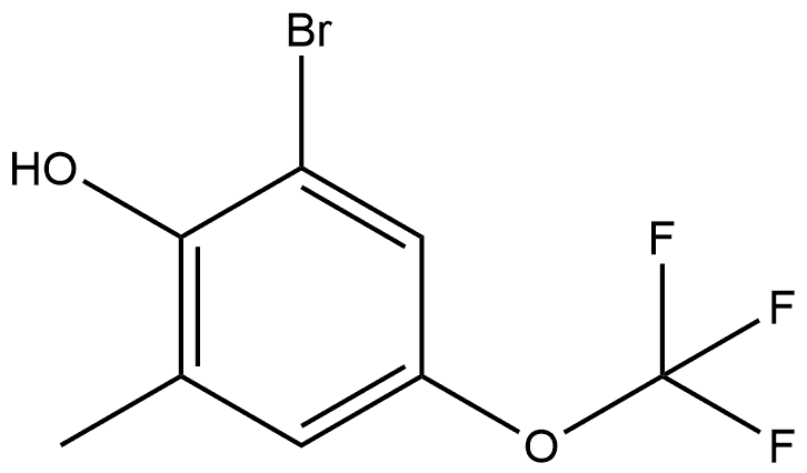 2-Bromo-6-methyl-4-(trifluoromethoxy)phenol Structure