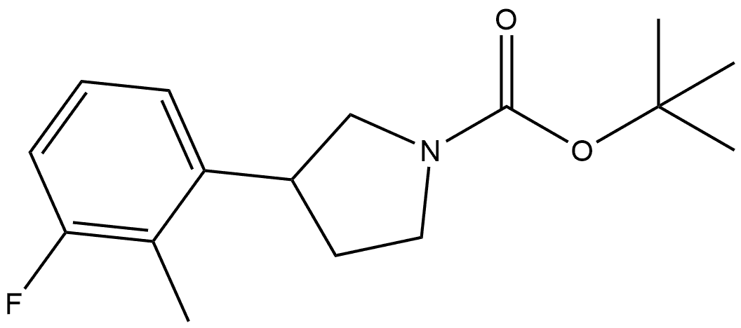 1-Boc-3-(3-fluoro-2-methylphenyl)pyrrolidine Structure