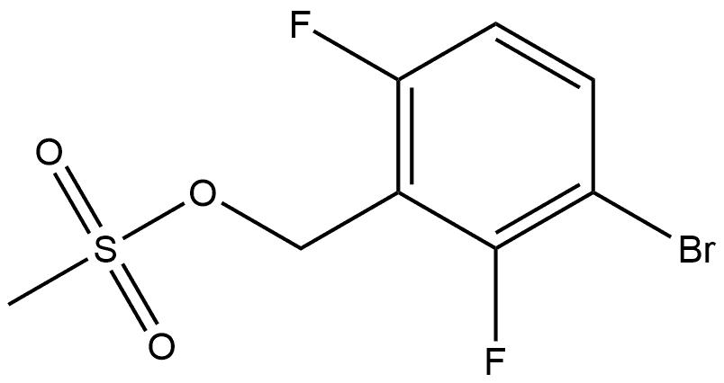 Benzenemethanol, 3-bromo-2,6-difluoro-, 1-methanesulfonate Structure