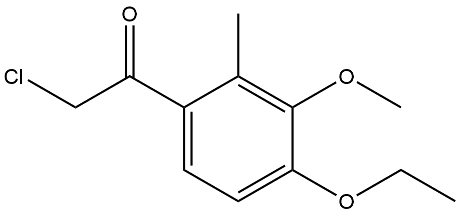 2-Chloro-1-(4-ethoxy-3-methoxy-2-methylphenyl)ethanone Structure