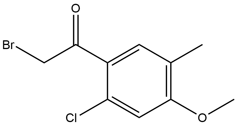 2-Bromo-1-(2-chloro-4-methoxy-5-methylphenyl)ethanone Structure