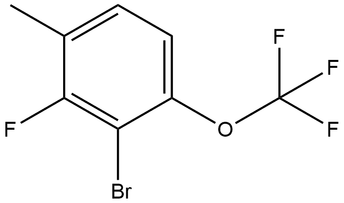 2-Bromo-3-fluoro-4-methyl-1-(trifluoromethoxy)benzene Structure