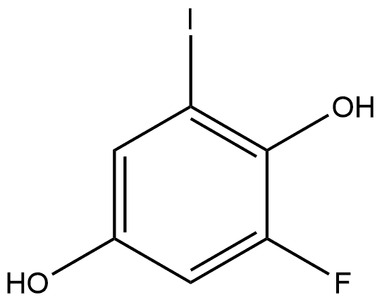 2-Fluoro-6-iodo-1,4-benzenediol Structure