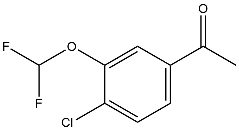 1-[4-Chloro-3-(difluoromethoxy)phenyl]ethanone Structure