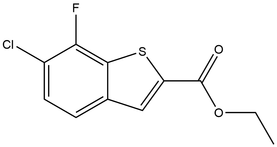 ethyl 6-chloro-7-fluorobenzo[b]thiophene-2-carboxylate Structure