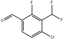 4-Chloro-3-(difluoromethyl)-2-fluorobenzaldehyde Structure