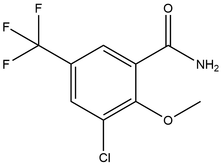 3-Chloro-2-methoxy-5-(trifluoromethyl)benzamide Structure