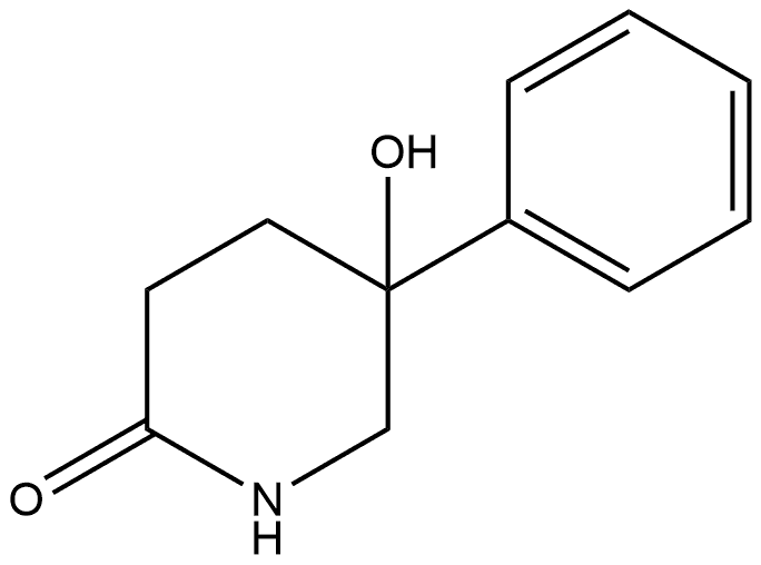 5-Hydroxy-5-phenyl-2-piperidinone Structure