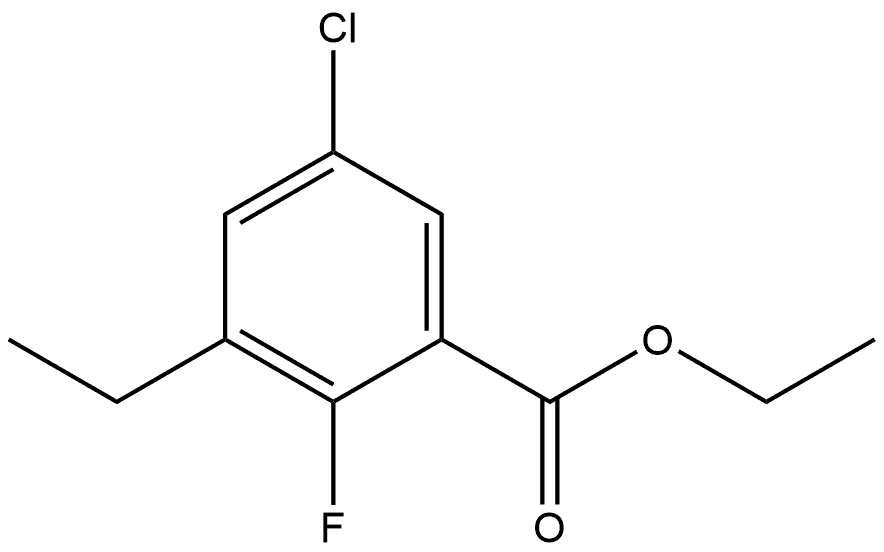 Ethyl 5-chloro-3-ethyl-2-fluorobenzoate 구조식 이미지