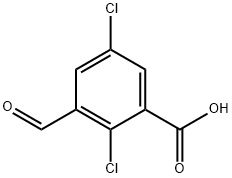 2,5-Dichloro-3-formylbenzoic acid Structure