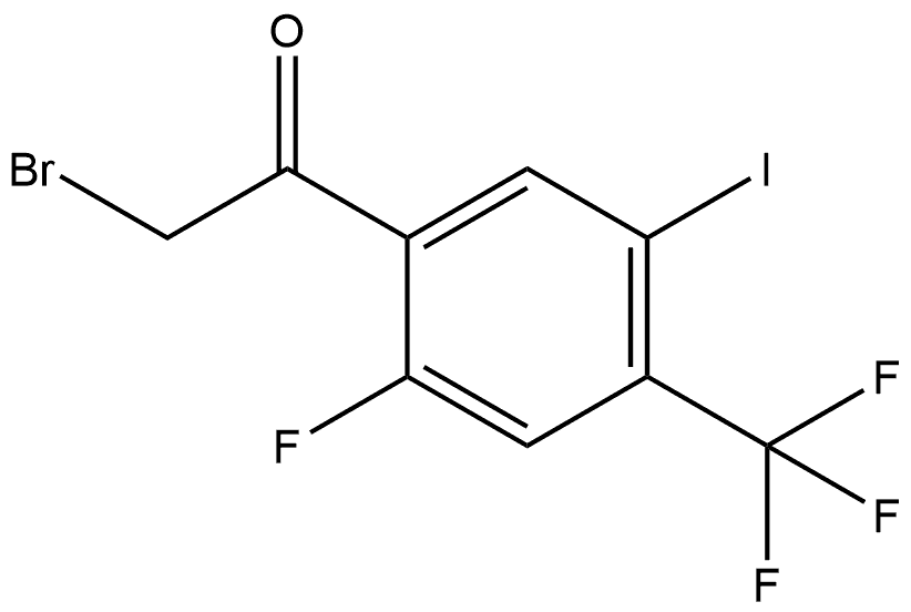 2-Bromo-1-[2-fluoro-5-iodo-4-(trifluoromethyl)phenyl]ethanone Structure