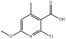 2-Chloro-6-methoxy-4-methyl-3-pyridinecarboxylic acid Structure