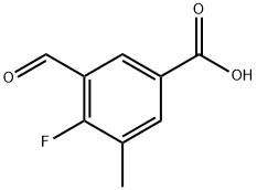 4-Fluoro-3-formyl-5-methylbenzoic acid Structure