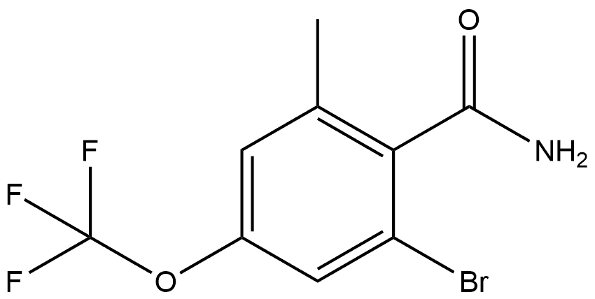 2-Bromo-6-methyl-4-(trifluoromethoxy)benzamide Structure