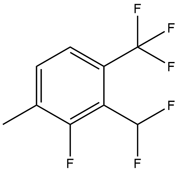 2-(Difluoromethyl)-3-fluoro-4-methyl-1-(trifluoromethyl)benzene Structure