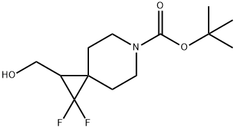 6-Azaspiro[2.5]octane-6-carboxylic acid, 1,1-difluoro-2-(hydroxymethyl)-, 1,1-dimethylethyl ester Structure