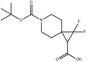 6-Azaspiro[2.5]octane-1,6-dicarboxylic acid, 2,2-difluoro-, 6-(1,1-dimethylethyl) ester 구조식 이미지