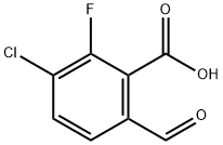 3-Chloro-2-fluoro-6-formylbenzoic acid Structure