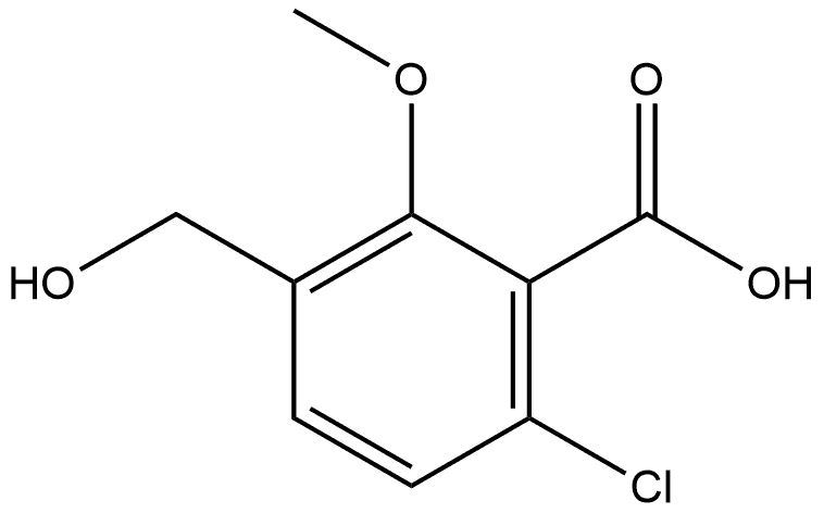 6-Chloro-3-(hydroxymethyl)-2-methoxybenzoic acid Structure