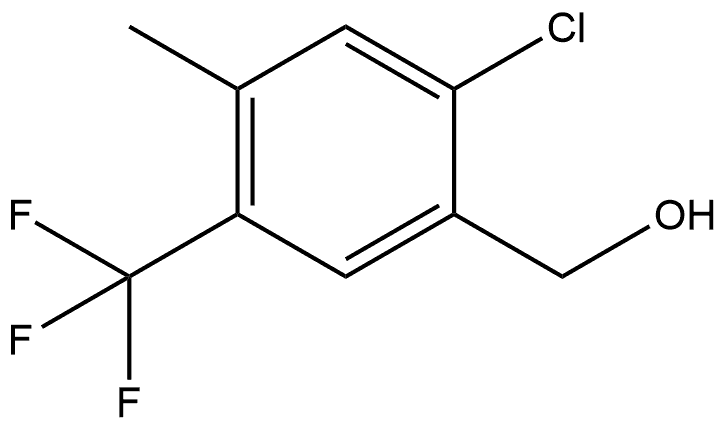 2-Chloro-4-methyl-5-(trifluoromethyl)benzenemethanol Structure