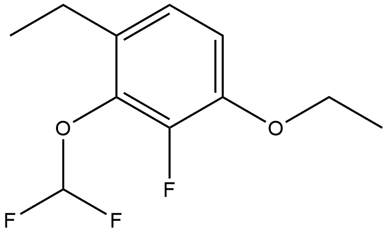 2-(Difluoromethoxy)-4-ethoxy-1-ethyl-3-fluorobenzene Structure