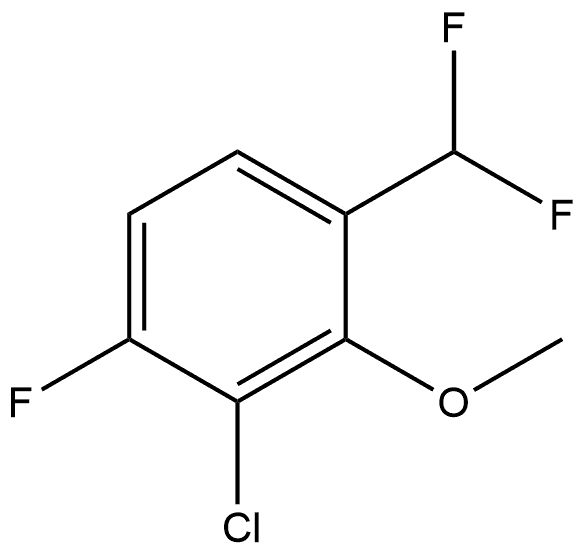 2-Chloro-4-(difluoromethyl)-1-fluoro-3-methoxybenzene Structure