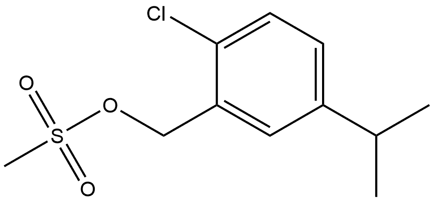 Benzenemethanol, 2-chloro-5-(1-methylethyl)-, 1-methanesulfonate Structure