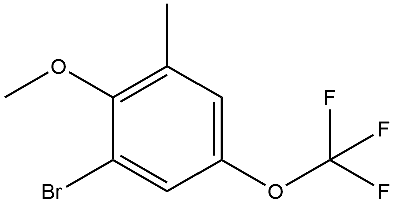 1-Bromo-2-methoxy-3-methyl-5-(trifluoromethoxy)benzene 구조식 이미지