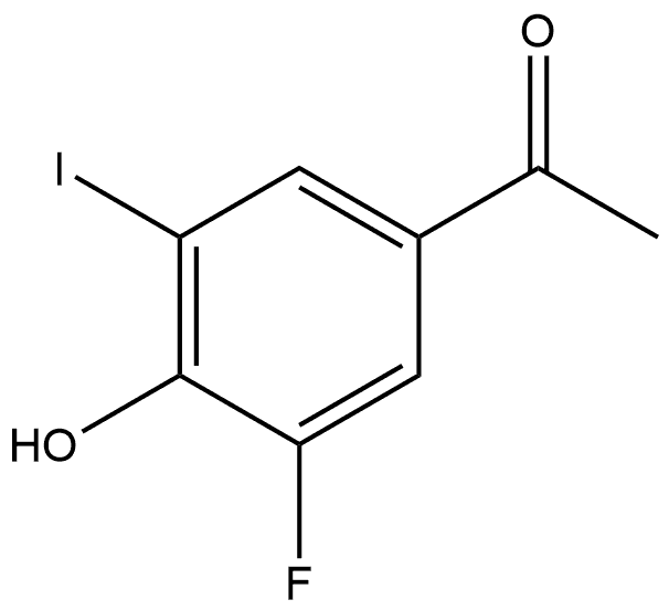 3’-Fluoro-4’-hydroxy-5’-iodoacetophenone Structure