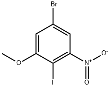 Benzene, 5-bromo-2-iodo-1-methoxy-3-nitro- Structure