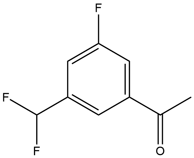 1-[3-(Difluoromethyl)-5-fluorophenyl]ethanone 구조식 이미지