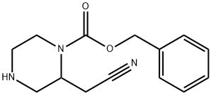 1-Piperazinecarboxylic acid, 2-(cyanomethyl)-, phenylmethyl ester Structure