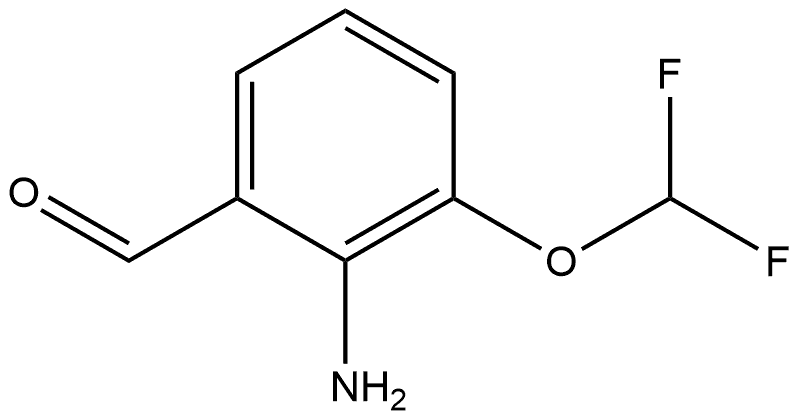 2-amino-3-(difluoromethoxy)benzaldehyde 구조식 이미지