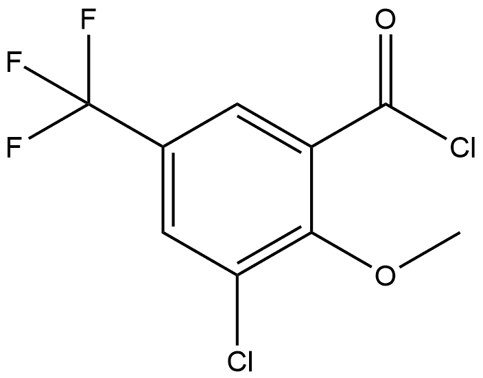 3-Chloro-2-methoxy-5-(trifluoromethyl)benzoyl chloride Structure