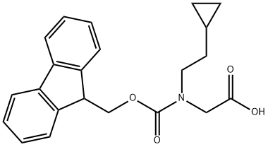 Glycine, N-(2-cyclopropylethyl)-N-[(9H-fluoren-9-ylmethoxy)carbonyl]- Structure