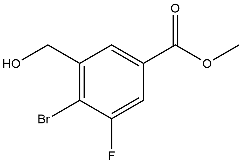 methyl 4-bromo-3-fluoro-5-(hydroxymethyl)benzoate Structure