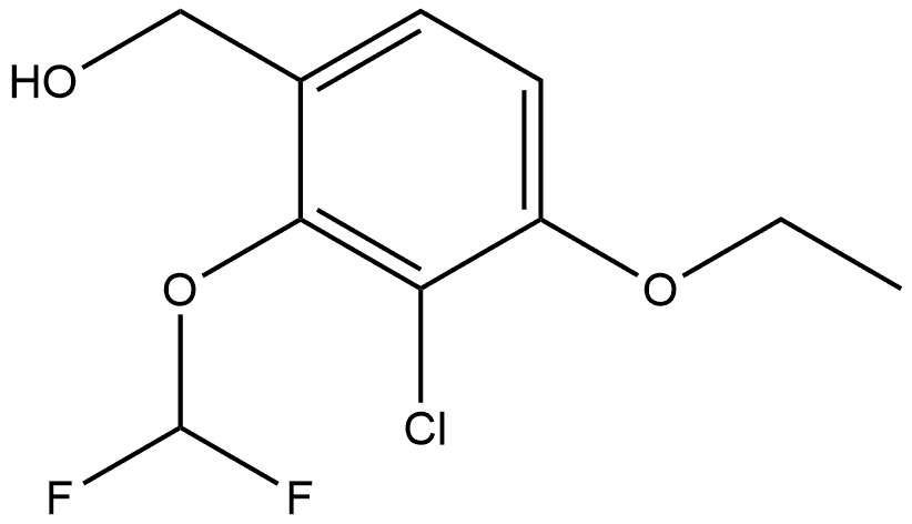 3-Chloro-2-(difluoromethoxy)-4-ethoxybenzenemethanol Structure