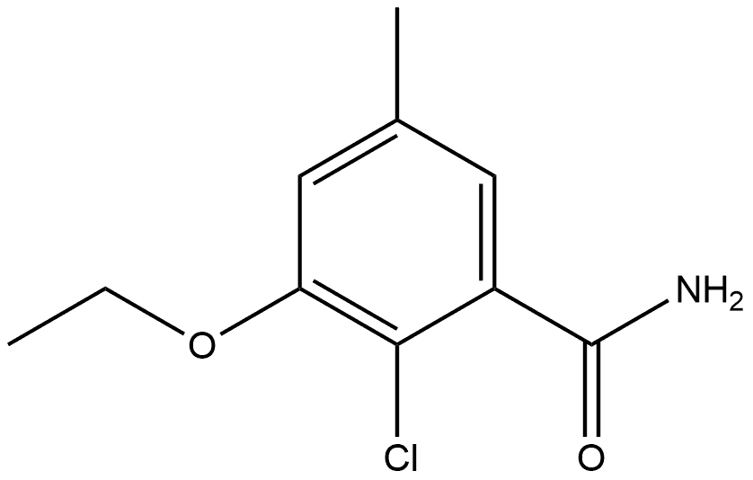 2-Chloro-3-ethoxy-5-methylbenzamide Structure