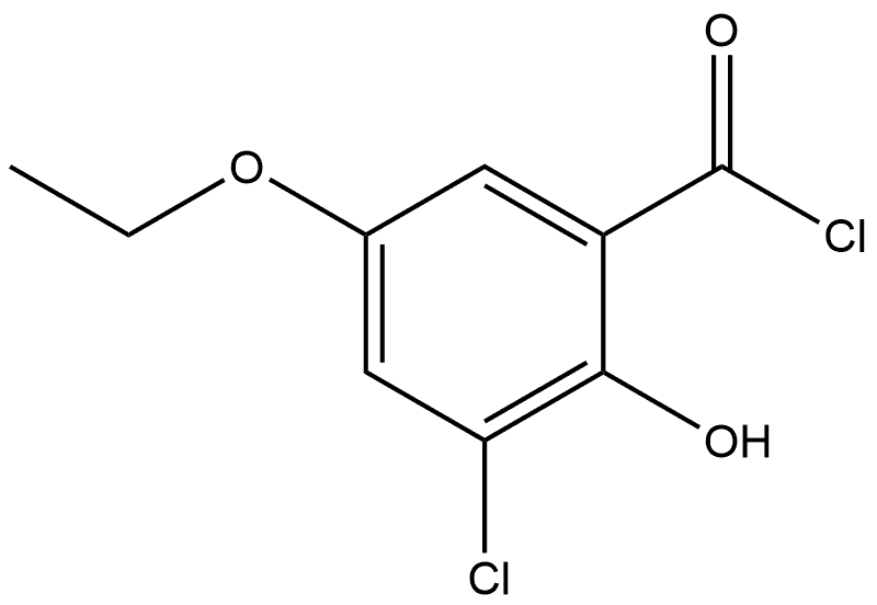 3-Chloro-5-ethoxy-2-hydroxybenzoyl chloride Structure