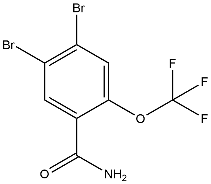 4,5-Dibromo-2-(trifluoromethoxy)benzamide Structure