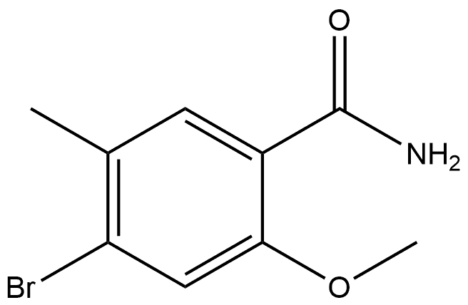 4-Bromo-2-methoxy-5-methylbenzamide Structure